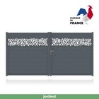 Portail Jardimat aluminium Neva 2 gris 7021 - 300 x h.180 cm en promo chez Castorama Marseille à 979,30 €