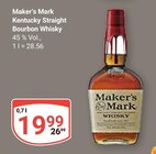 Kentucky Straight Bourbon Whisky Angebote von Maker's Mark bei GLOBUS Siegen für 19,99 €