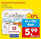 Toilettenpapier Angebote von Glücksblatt bei Netto Marken-Discount Ingolstadt für 5,99 €