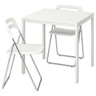 Tisch und 2 Klappstühle weiß/weiß von MELLTORP / NISSE im aktuellen IKEA Prospekt für 109,97 €