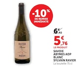 Savoie Abymes AOP Blanc - Sylvain Ravier - U Express à Lons Savoie Abymes AOP Blanc - Sylvain Ravier en promo chez U Express Lons à 5,76 €
