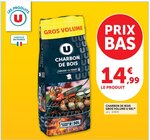 Charbon de bois gros volume 50 L - U - Super U à Paris Charbon de bois gros volume 50 L - U en promo chez Super U Paris à 14,99 €