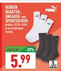 Herren Quarter-Sneaker oder Sportsocken Angebote von Puma bei Marktkauf Warendorf für 5,99 €