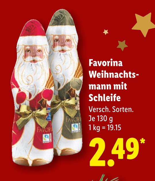 Weihnachtsmann mit Schleife