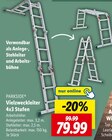 Vielzweckleiter 4x3 Stufen Angebote von PARKSIDE bei Lidl Völklingen für 79,99 €