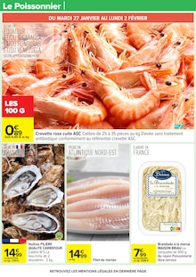 Promotion Huîtres dans le prospectus Carrefour, valable du 27/01/2026 au 09/02/2026 Promo Huîtres dans le catalogue Carrefour du moment à la page 26