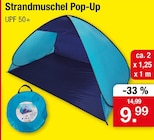 Aktuelle Zelt Angebote bei Zimmermann in Mainz Aktuelles Strandmuschel Pop-Up Angebot bei Zimmermann in Mainz ab 9,99 €