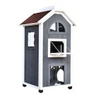 PawHut Katzenvilla grau Holz B/H/L: ca. 55x109x59 cm von  im aktuellen POCO Prospekt für 75,99 €