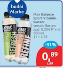 Sport Vitaminwasser von Max Balance für 0,89 € bei budni im Angebot Sport Vitaminwasser von Max Balance im aktuellen budni Prospekt