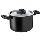 Topf mit Deckel schwarz 3 l Angebote von HEMLAGAD bei IKEA Leverkusen für 19,99 €