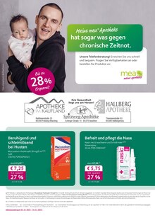 mea - meine apotheke Freising Prospekt der aktuellen Woche, gültig von 01.12.2022 bis 31.12.2022 Aktueller mea - meine apotheke Freising Prospekt "Unsere Dezember-Angebote" mit 4 Seiten
