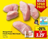 Frische Puten-Mini-Steaks Angebote von Metzgerfrisch bei Lidl Schweinfurt für 3,29 €