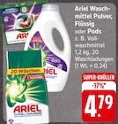 Waschmittel Pulver oder Flüssig Angebote von Ariel bei E center Ulm für 4,79 €