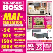 Bett im SB Möbel Boss Prospekt in Neubrandenburg Aktueller SB Möbel Boss Prospekt mit Bett, "MAI-SENSATION", Seite 1
