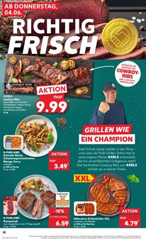 Steak im Kaufland Prospekt "Hier bin ich richtig" mit 69 Seiten (Rostock)
