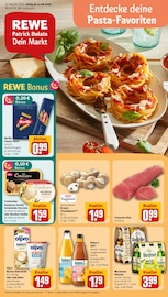 Aktueller REWE Prospekt mit Schweinefleisch, "Dein Markt", Seite 1