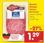 Marken-Metzger Salami-Sortiment bei Netto Marken-Discount im Prospekt "" für 1,29 €