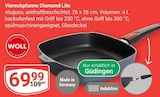 Viereckpfanne Diamond Lite Angebote von WOLL bei GLOBUS Saarbrücken für 69,99 €