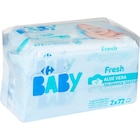 Lingettes pour bébé "Duo pack" - CARREFOUR BABY en promo chez Carrefour Market Lingettes pour bébé "Duo pack" - CARREFOUR BABY dans le catalogue Carrefour Market