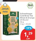 Cold Brew Tee Minze & Orange Angebote von Schneekoppe bei budni Pinneberg für 1,29 €