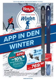 Hervis Sports Prospekt "APP IN DEN WINTER" für Tegernheim, 16 Seiten, 03.12.2022 - 31.12.2022