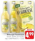 Fassbrause Naturtrüb Zitrone im Angebot bei EDEKA in Trier Fassbrause Naturtrüb Zitrone Angebote von Bitburger bei EDEKA Trier für 4,99 €