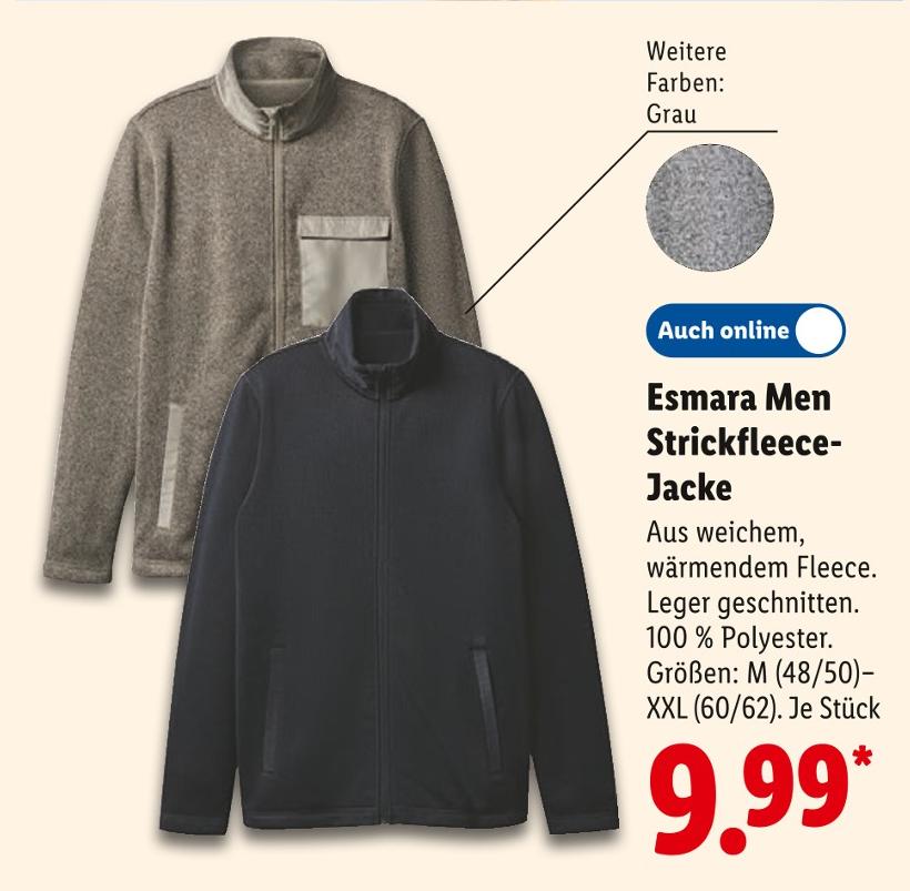 Men Strickfleece-Jacke