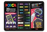 Posca - Pack de 20 marqueurs – pointes et couleurs groovy assorties - POSCA dans le catalogue Bureau Vallée
