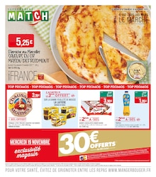 Prospectus Supermarchés Match de la semaine "C'EST TOUS LES JOURS LE MARCHÉ" avec 1 pages, valide du 18/11/2025 au 30/11/2025 pour Tourcoing et alentours