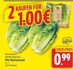 Mini-Romanasalat von EDEKA Regional für 1,00 € bei EDEKA im Angebot Mini-Romanasalat von EDEKA Regional im aktuellen EDEKA Prospekt