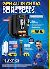 Aktueller EURONICS Prospekt mit Kaffeevollautomat, "GENAU RICHTIG. DEIN HERBST. DEINE DEALS.", Seite 1