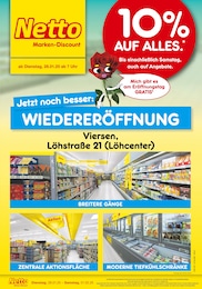 Netto Marken-Discount Prospekt für Viersen: "Wiedereröffnung - 10% AUF ALLES.", 6 Seiten, 28.01.2025 - 01.02.2025