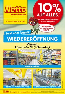 Netto Marken-Discount Viersen Prospekt "Wiedereröffnung - 10% AUF ALLES." mit 6 Seiten