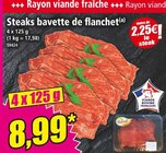 Steaks bavette de flanchet en promo chez Norma Belfort à 8,99 €