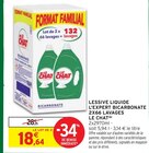 Lessive liquide l'expert bicarbonate 2x66 lavages(b) - LE CHAT - Intermarché à Nantes Lessive liquide l'expert bicarbonate 2x66 lavages(b) - LE CHAT en promo chez Intermarché Nantes à 18,64 €