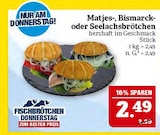 Aktuelle Lachs Angebote bei Marktkauf in Leipzig Aktuelles Matjes-, Bismarck- oder Seelachsbrötchen Angebot bei Marktkauf in Leipzig ab 2,49 €