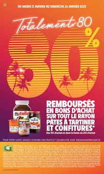 Prospectus Intermarché de la semaine "Totalement 80 80%" avec 2 pages, valide du 21/01/2025 au 02/02/2025 pour Quettehou et alentours