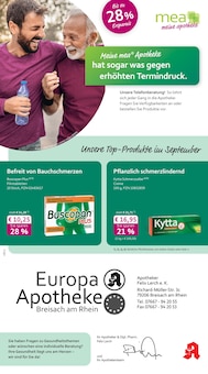 mea - meine apotheke Prospekt der Woche "Unsere September-Angebote" Seite 1, 01.09.2025 bis 30.09.2025 für Breisach Aktueller mea - meine apotheke Prospekt "Unsere September-Angebote" Seite 1 von 4 Seiten für Breisach