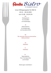 Aktueller famila Nordost Supermarkt Prospekt in Stralsund und Umgebung, "Aktuelle Angebote" mit 1 Seite, 22.12.2025 - 27.12.2025