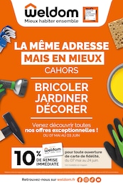Catalogue Weldom à Albas, avec 12 pages Prospectus Weldom à Albas: "LA MÊME ADRESSE MAIS EN MIEUX CAHORS", 12} pages, 07/05/2025 - 03/06/2025
