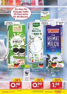 Milch im Netto Marken-Discount Prospekt "Aktuelle Angebote" mit 51 Seiten (Aachen)