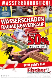 Polstermöbel Fischer Prospekt für Lohberg: "WASSERSCHADEN RÄUMUNGSVERKAUF", 2 Seiten, 27.06.2025 - 29.06.2025
