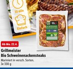 Bio Schweinenackensteaks Angebote von Grillmeister bei Lidl Germering