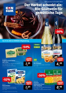 Butter im aktuellen Konsum Prospekt (Dresden) Butter im Konsum Prospekt "Der Herbst schenkt ein: Bio-GlĂĽhwein fĂĽr gemĂĽtliche Tage" mit 12 Seiten (Dresden)