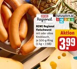 Fleischwurst mit Knoblauch im Angebot bei REWE in Velbert Fleischwurst mit Knoblauch Angebote von REWE Regional bei REWE Velbert für 3,99 €