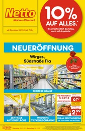 Netto Marken-Discount Prospekt: "Neueröffnung - 10% auf ALLES", 6 Seiten, 04.11.2025 - 08.11.2025