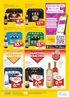 Wasser im Netto Marken-Discount Prospekt "DER ORT, AN DEM DU IMMER AUSGEZEICHNETE PREISE FINDEST." mit 2 Seiten (Augsburg)