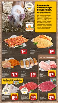 Schweinefilet im aktuellen REWE Prospekt (Pforzheim) Schweinefilet im REWE Prospekt "Dein Markt" mit 28 Seiten (Pforzheim)