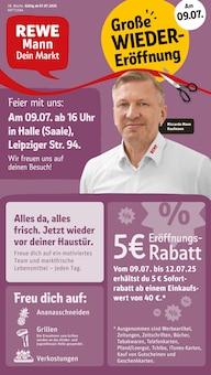 Aktueller REWE Prospekt "Dein Markt" Seite 1 von 22 Seiten für Halle
