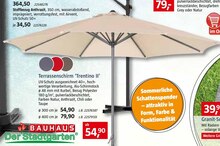 Terrassenschirm 'Trentino II' bei BAUHAUS in Aachen Terrassenschirm 'Trentino II' im Angebot bei BAUHAUS Aachen für 54,90 €